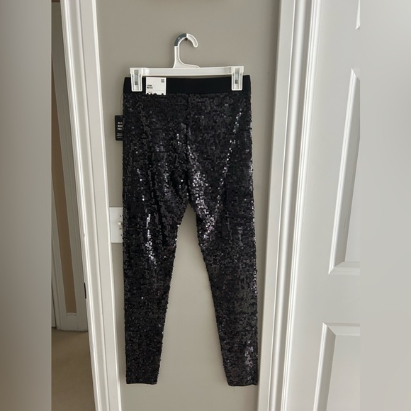 Express Black Sequin Full-Length Leggings, Size XS, NWT - Picture 3 of 7